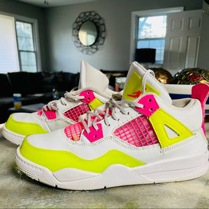 NIKE JORDAN 4 RETRO SE PS LEMON PINK VENOM